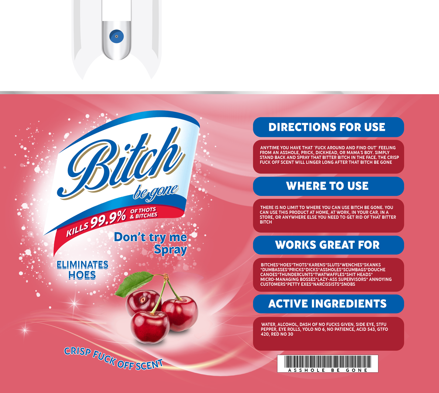 Bitch Be Gone 20oz Skinny Tumbler image 0